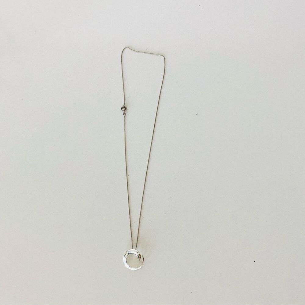 NORDSTROM REVOLVE Dainty Silver Open Circle Charm Pendant Necklace Jewelry
